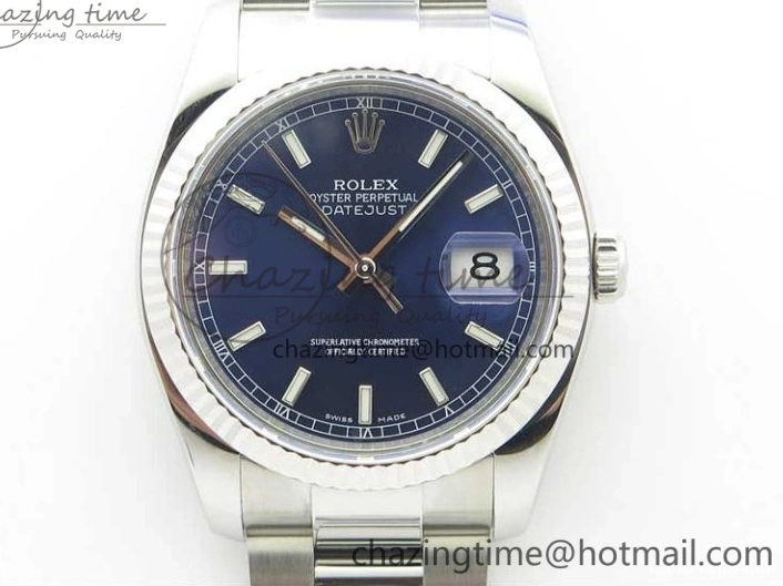 Best AAA Replica Sites 1:1 Steel Bracelet 36 ARF Blue SH3135 904L 116234 Oyster on Best DateJust SS V Edition Dial ZeroBulk 3198 0103